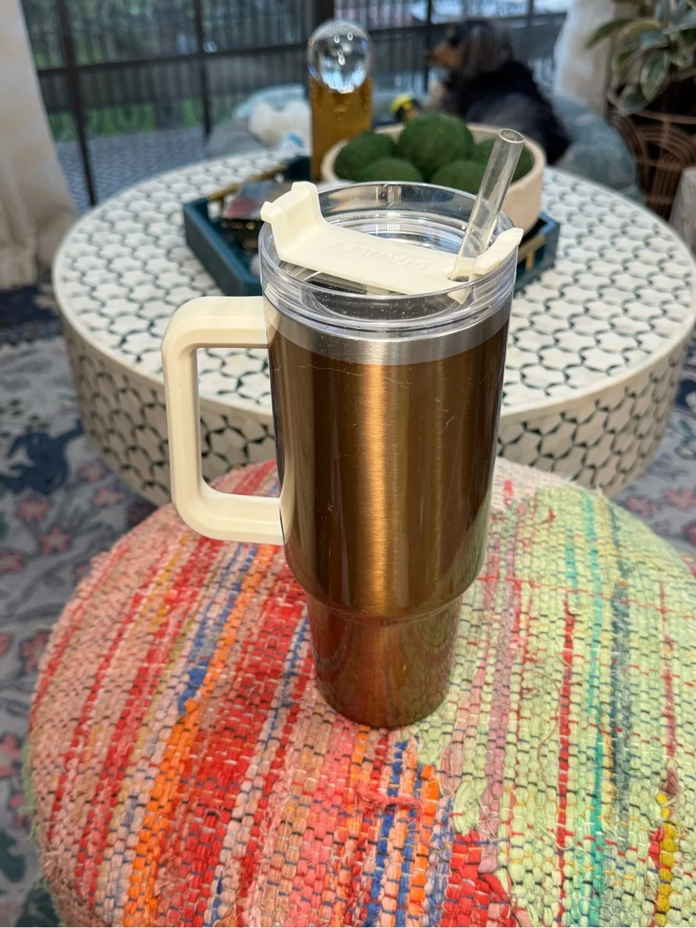 🥉Stanley Metallic GOLD/Bronze insulated Tumbler with Handle 40oz - Picture 5 of 9